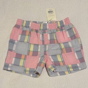 NWT TBBC Plaid Golf Kids Shorts in Pink, Gray Yellow Size 8